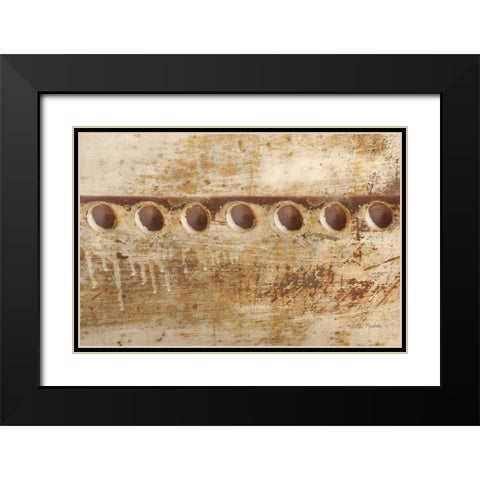 Rusty Rivets Black Modern Wood Framed Art Print with Double Matting by Murdock, Ramona
