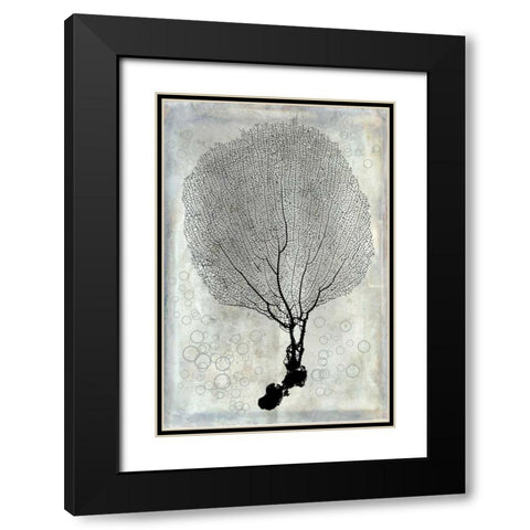 Soft Coral Black Modern Wood Framed Art Print with Double Matting by Murdock, Ramona