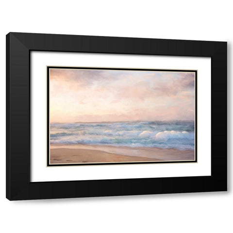 Heavy Seas at Sunset Black Modern Wood Framed Art Print with Double Matting by Murdock, Ramona