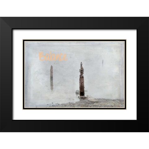 Balance II Black Modern Wood Framed Art Print with Double Matting by Murdock, Ramona
