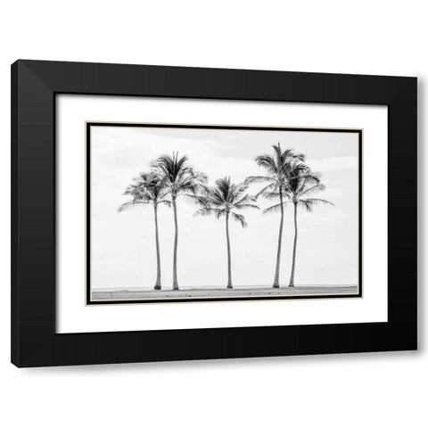 Paradise in Black and White II Black Modern Wood Framed Art Print with Double Matting by Murdock, Ramona
