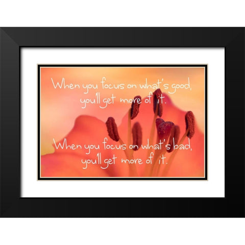 Focus on Good Black Modern Wood Framed Art Print with Double Matting by Murdock, Ramona