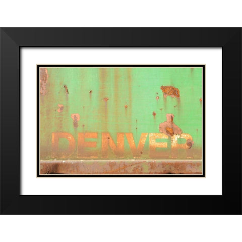 Denver Rustic Black Modern Wood Framed Art Print with Double Matting by Murdock, Ramona