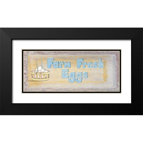 Farm Fresh Eggs Black Modern Wood Framed Art Print with Double Matting by Murdock, Ramona