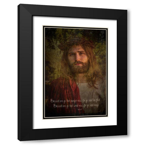 Blessed Savior Black Modern Wood Framed Art Print with Double Matting by Murdock, Ramona