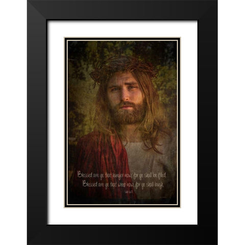 Blessed Savior Black Modern Wood Framed Art Print with Double Matting by Murdock, Ramona
