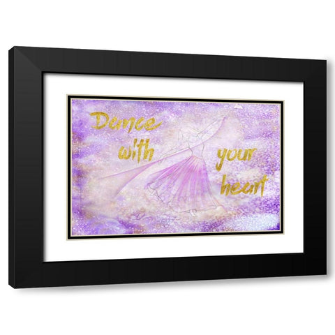 Dance Black Modern Wood Framed Art Print with Double Matting by Murdock, Ramona