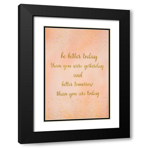 Better Today Black Modern Wood Framed Art Print with Double Matting by Murdock, Ramona