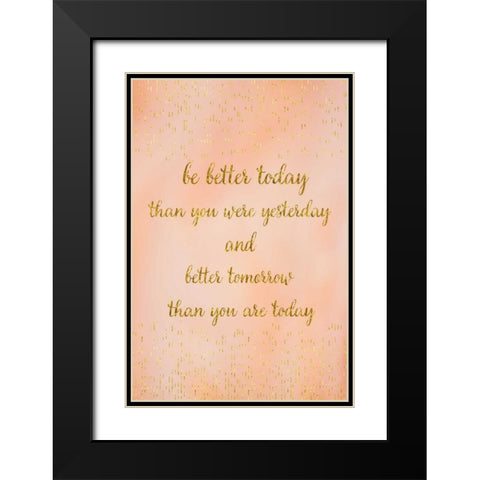 Better Today Black Modern Wood Framed Art Print with Double Matting by Murdock, Ramona