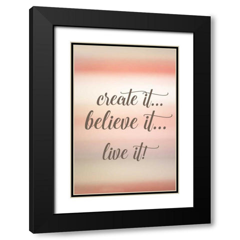 Create It Black Modern Wood Framed Art Print with Double Matting by Murdock, Ramona