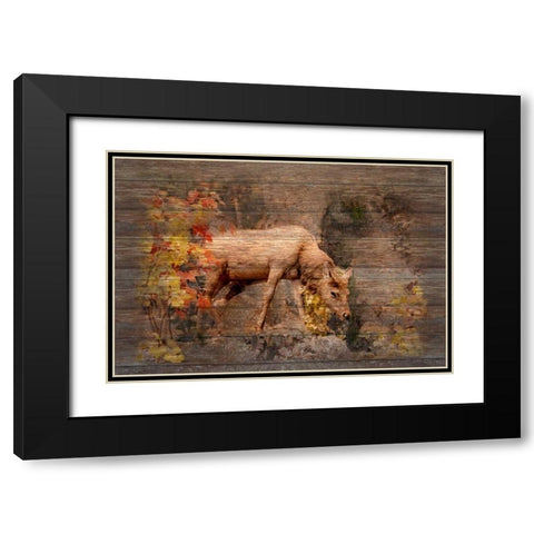Deer in Paradise Black Modern Wood Framed Art Print with Double Matting by Murdock, Ramona