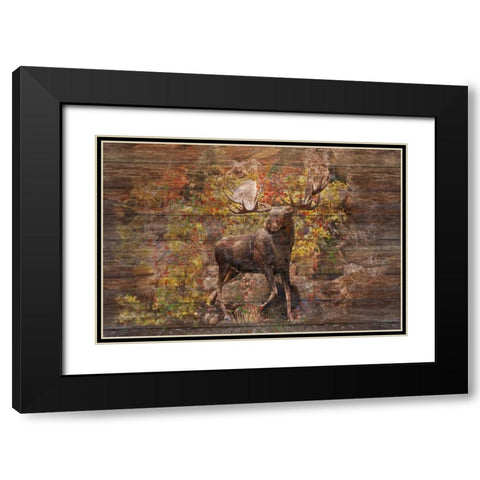 Moose Meadow Black Modern Wood Framed Art Print with Double Matting by Murdock, Ramona