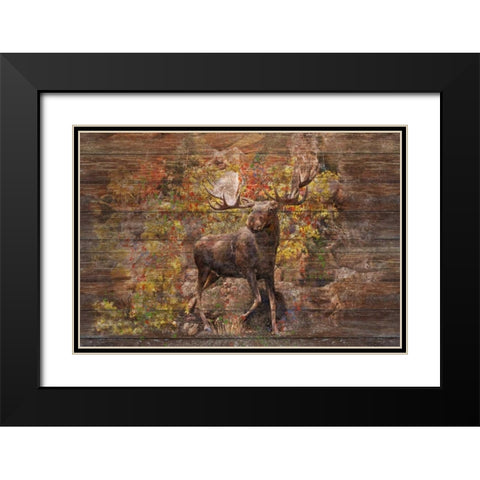 Moose Meadow Black Modern Wood Framed Art Print with Double Matting by Murdock, Ramona