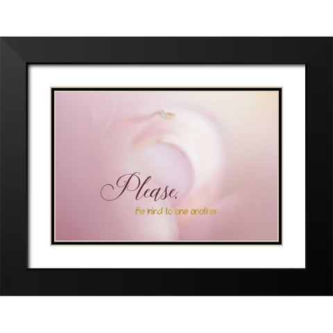 Be Kind Black Modern Wood Framed Art Print with Double Matting by Murdock, Ramona