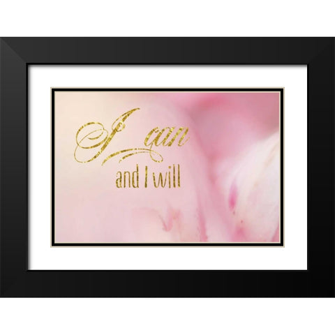 I Can and I Will Black Modern Wood Framed Art Print with Double Matting by Murdock, Ramona