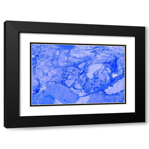 Marble Ocean III Black Modern Wood Framed Art Print with Double Matting by Murdock, Ramona