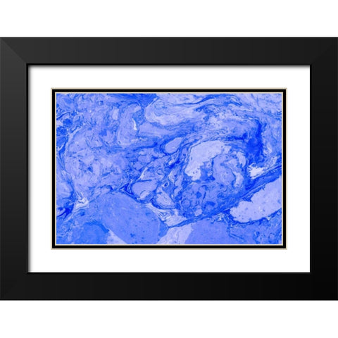 Marble Ocean III Black Modern Wood Framed Art Print with Double Matting by Murdock, Ramona