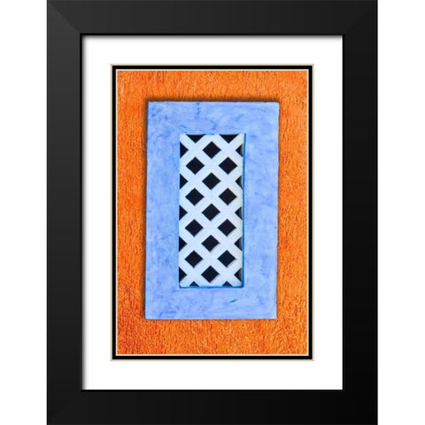Lattice Window Black Modern Wood Framed Art Print with Double Matting by Murdock, Ramona