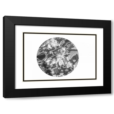 Circle of Motion Black Modern Wood Framed Art Print with Double Matting by Murdock, Ramona