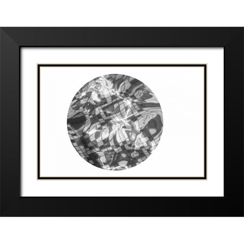 Circle of Motion Black Modern Wood Framed Art Print with Double Matting by Murdock, Ramona