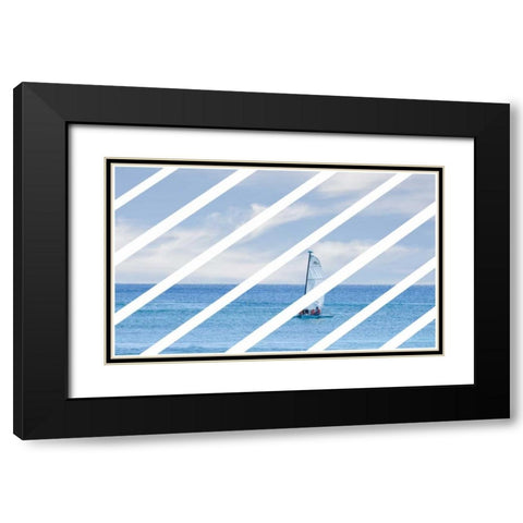Sweet Sailing Black Modern Wood Framed Art Print with Double Matting by Murdock, Ramona