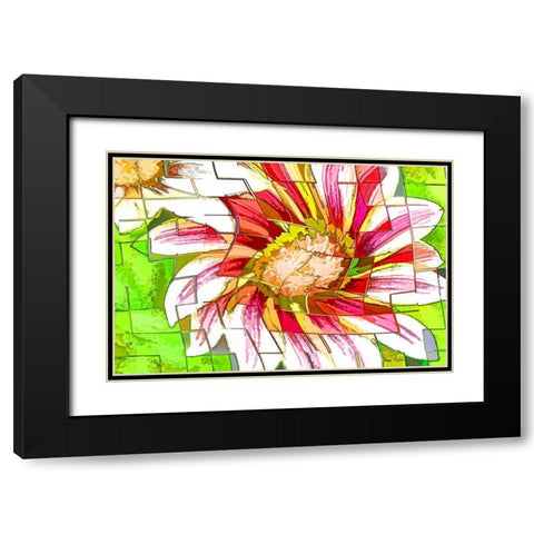 Floral Twist II Black Modern Wood Framed Art Print with Double Matting by Murdock, Ramona
