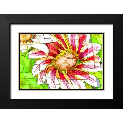 Floral Twist II Black Modern Wood Framed Art Print with Double Matting by Murdock, Ramona
