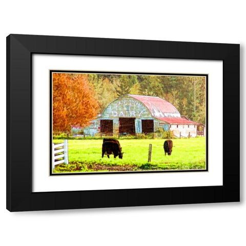 Canettis Dairy Black Modern Wood Framed Art Print with Double Matting by Murdock, Ramona