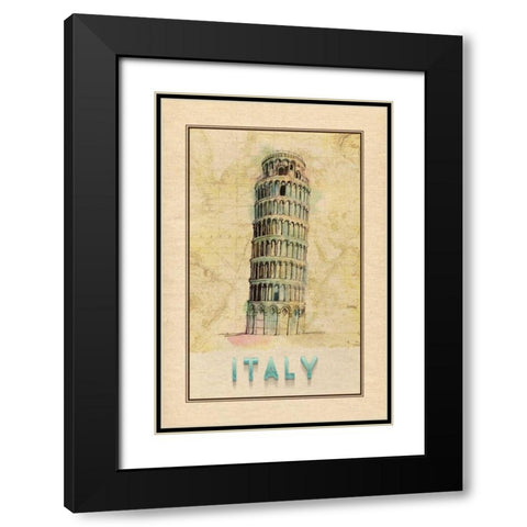 Travel Italy Black Modern Wood Framed Art Print with Double Matting by Murdock, Ramona
