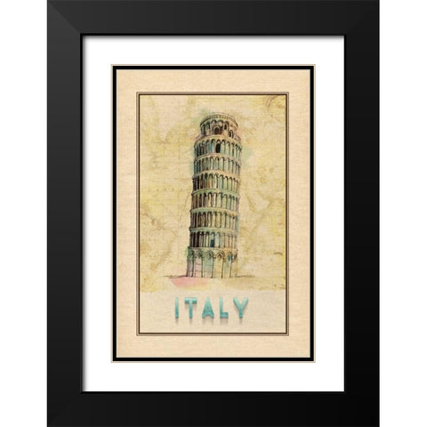 Travel Italy Black Modern Wood Framed Art Print with Double Matting by Murdock, Ramona