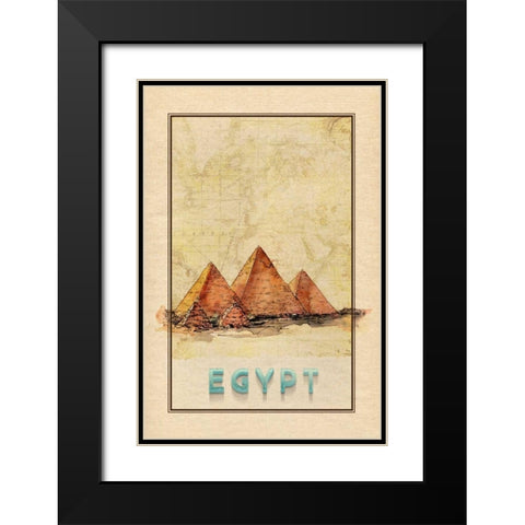 Travel Egypt Black Modern Wood Framed Art Print with Double Matting by Murdock, Ramona