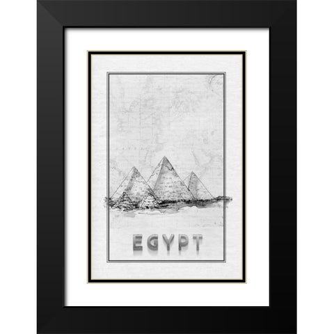 Travel Egypt Black Modern Wood Framed Art Print with Double Matting by Murdock, Ramona