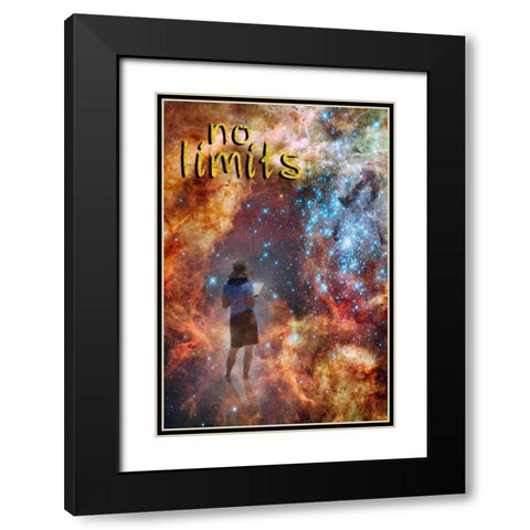 No Limits Black Modern Wood Framed Art Print with Double Matting by Murdock, Ramona