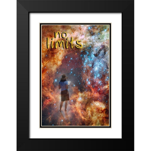 No Limits Black Modern Wood Framed Art Print with Double Matting by Murdock, Ramona