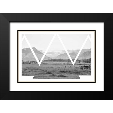 Cattle Country Black Modern Wood Framed Art Print with Double Matting by Murdock, Ramona