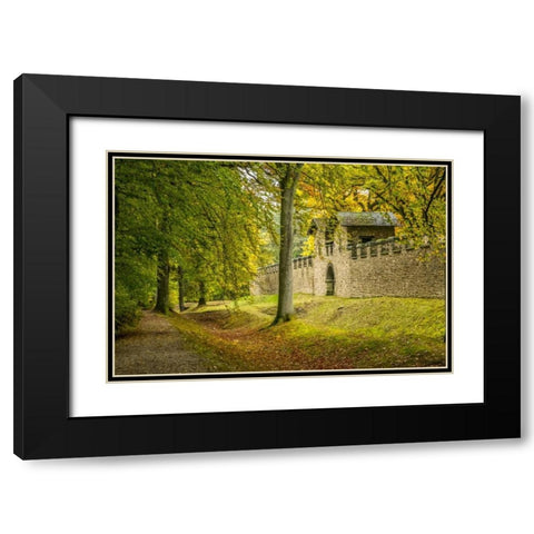 Saalburg Guard House Black Modern Wood Framed Art Print with Double Matting by Murdock, Ramona