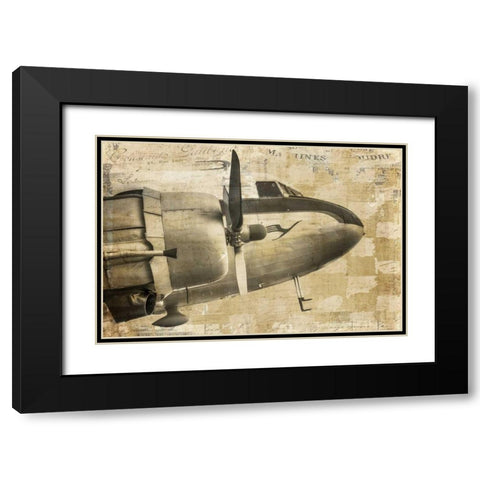 Prop Plane Nose Black Modern Wood Framed Art Print with Double Matting by Murdock, Ramona