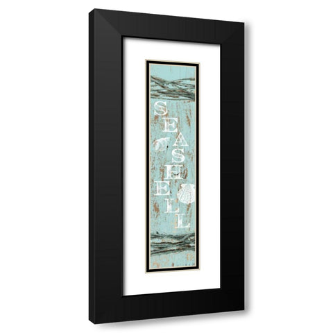 Seashell Black Modern Wood Framed Art Print with Double Matting by Murdock, Ramona