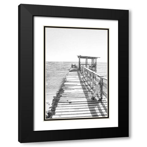 The Pier Black Modern Wood Framed Art Print with Double Matting by Murdock, Ramona