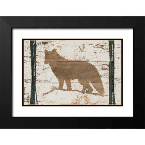 Coyote in Reverse Black Modern Wood Framed Art Print with Double Matting by Murdock, Ramona
