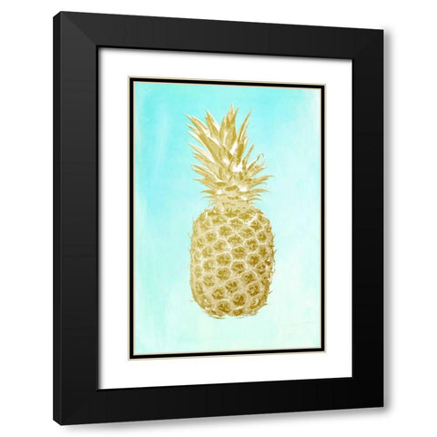 Pineapple Gold Black Modern Wood Framed Art Print with Double Matting by Murdock, Ramona