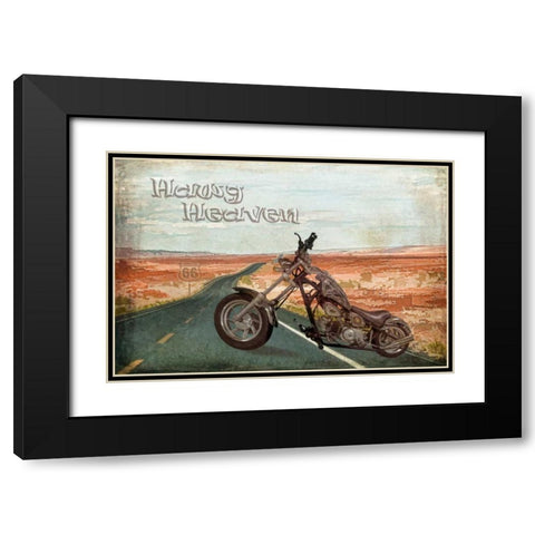 Hawg Heaven Black Modern Wood Framed Art Print with Double Matting by Murdock, Ramona