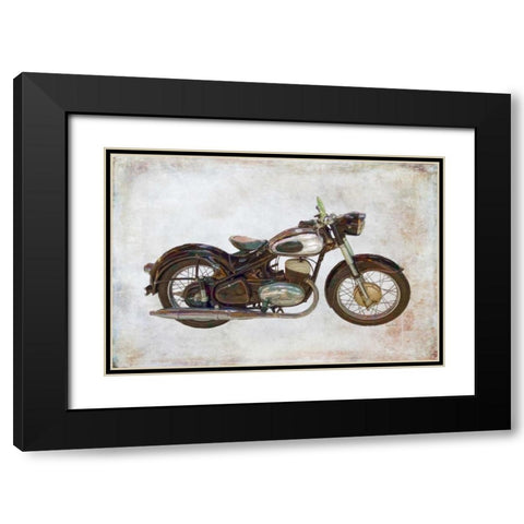 Ardie Motorcycle Black Modern Wood Framed Art Print with Double Matting by Murdock, Ramona