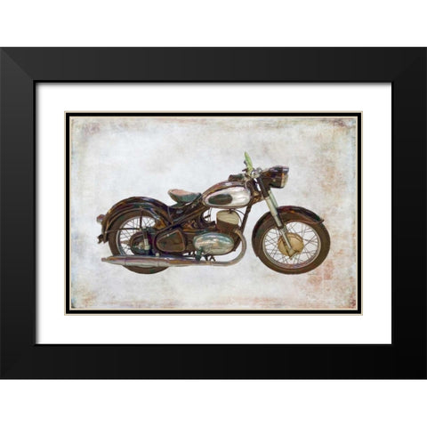 Ardie Motorcycle Black Modern Wood Framed Art Print with Double Matting by Murdock, Ramona