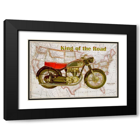 King of the Road Black Modern Wood Framed Art Print with Double Matting by Murdock, Ramona