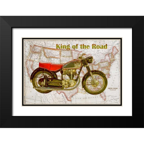 King of the Road Black Modern Wood Framed Art Print with Double Matting by Murdock, Ramona