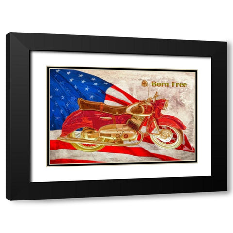 Born Free Black Modern Wood Framed Art Print with Double Matting by Murdock, Ramona