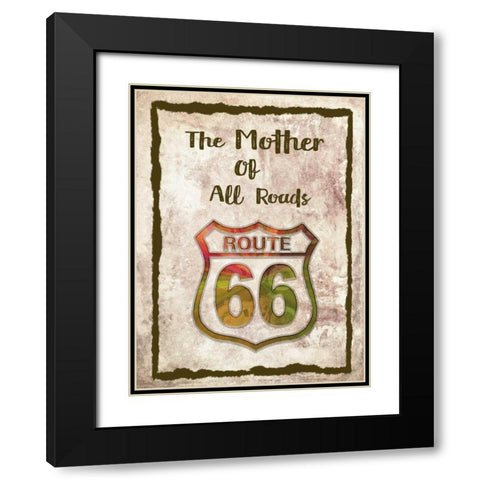 The Mother of All Roads Black Modern Wood Framed Art Print with Double Matting by Murdock, Ramona