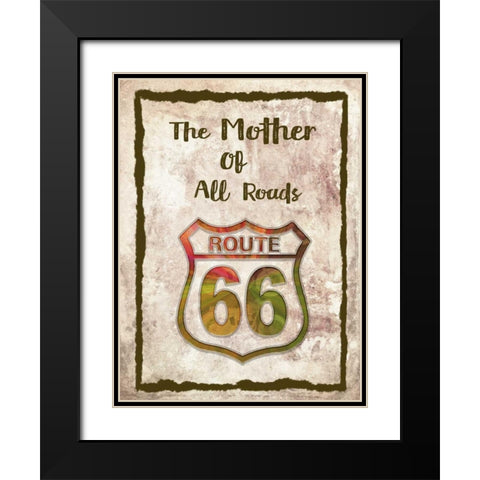 The Mother of All Roads Black Modern Wood Framed Art Print with Double Matting by Murdock, Ramona