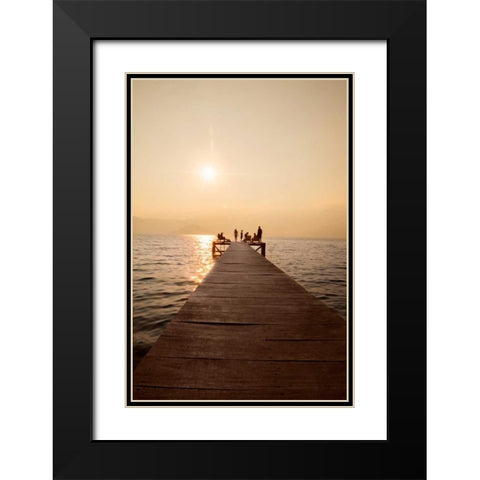 Summer at the Lake II Black Modern Wood Framed Art Print with Double Matting by Murdock, Ramona